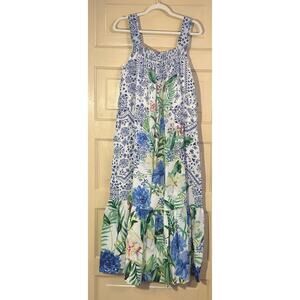 Anthropologie Maeve Bouqet Flounced Maxi Dress size M